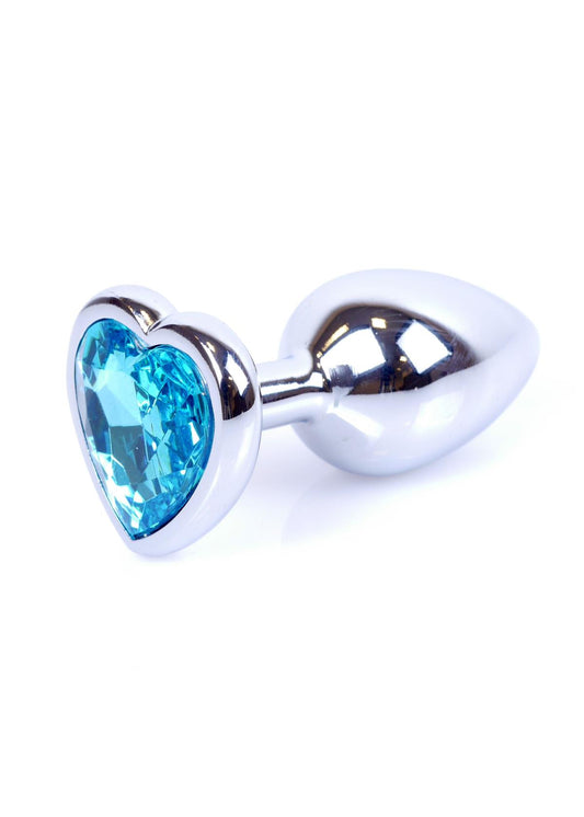 Boysoftoys – Heart Design Plug – Silver – Anal – Blauwe Steen