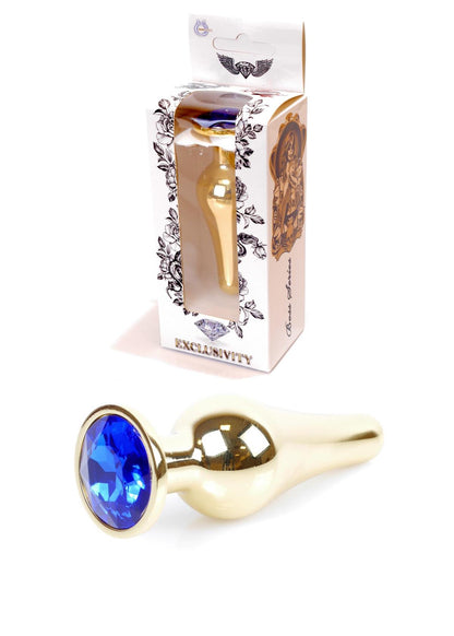 Boysoftoys - Grote Buttplug - Goud - Anaal - Donkerblauw - 64-00068