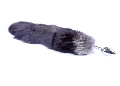 Boysoftoys – Plug met Zwarte Fox Tail – XXL – 45 cm - Vossenstaart