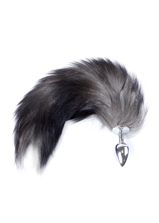 Boysoftoys – Plug met Zwarte Fox Tail – XXL – 45 cm - Vossenstaart