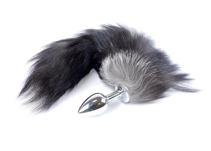 Boysoftoys – Plug met Zwarte Fox Tail – XXL – 45 cm - Vossenstaart