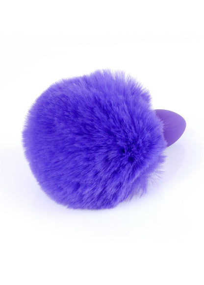 Boysoftoys – Paarse Siliconen Buttplug met Bunny Staart – 6,5 cm