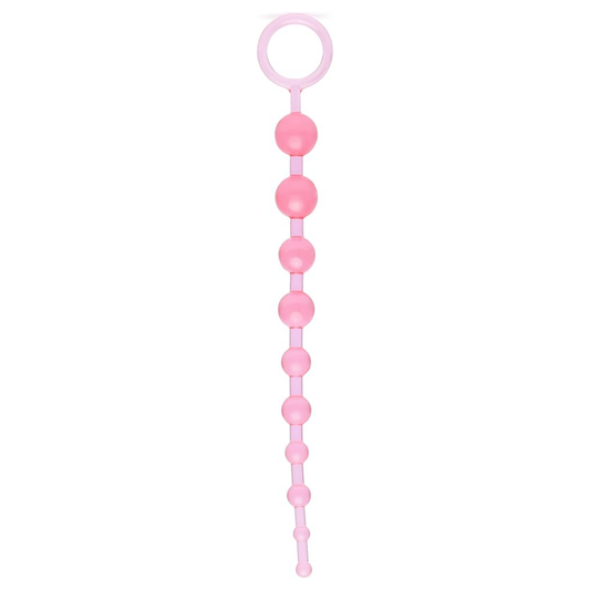Roze Anale Kralen met Ring (30 cm)