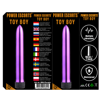 Slanke Paarse Vibrator met Meerdere Vibratie Standen