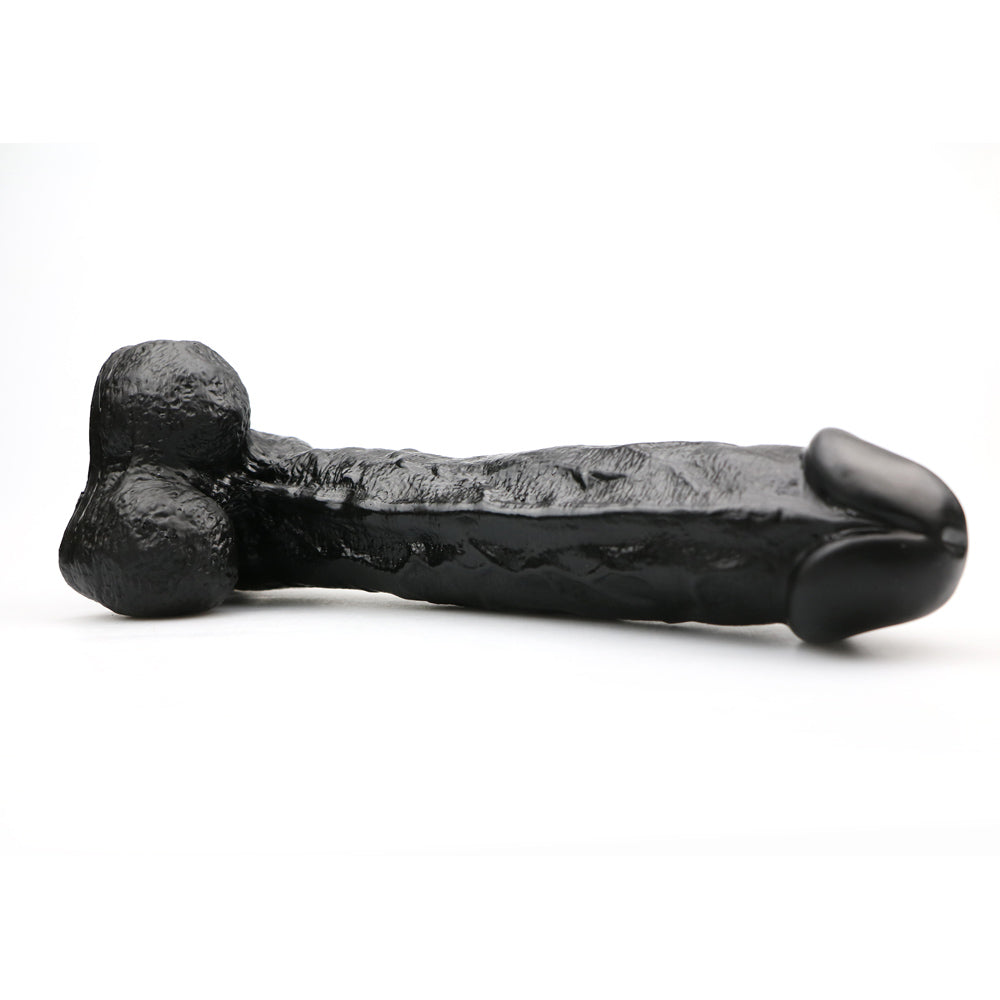 Realistische Dildo met Zuignap – 28,5 cm Zwart