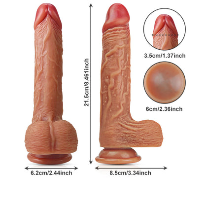 Realistische Vibrator Met Hitte Functie App Bestuurbaar 21.5cm