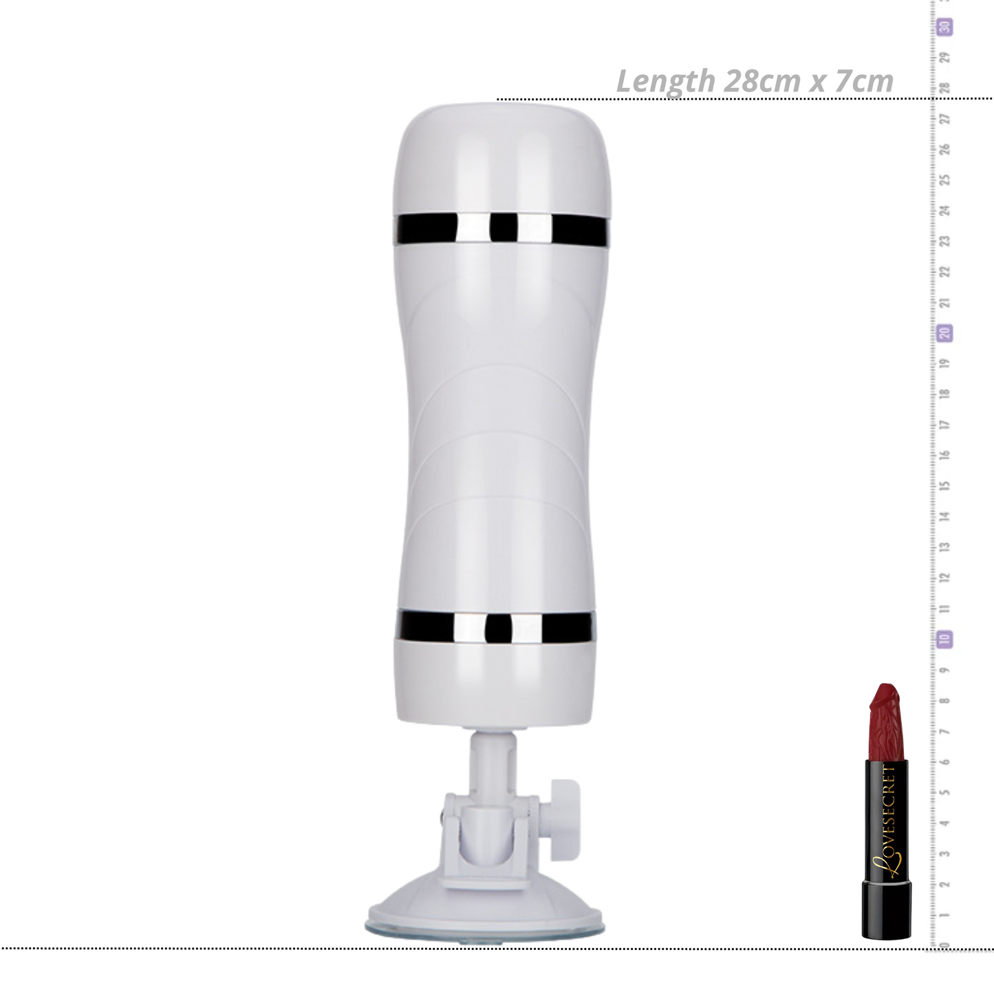 Bison Power Wand Gemonteerde Vibrerende Masturbator Wit