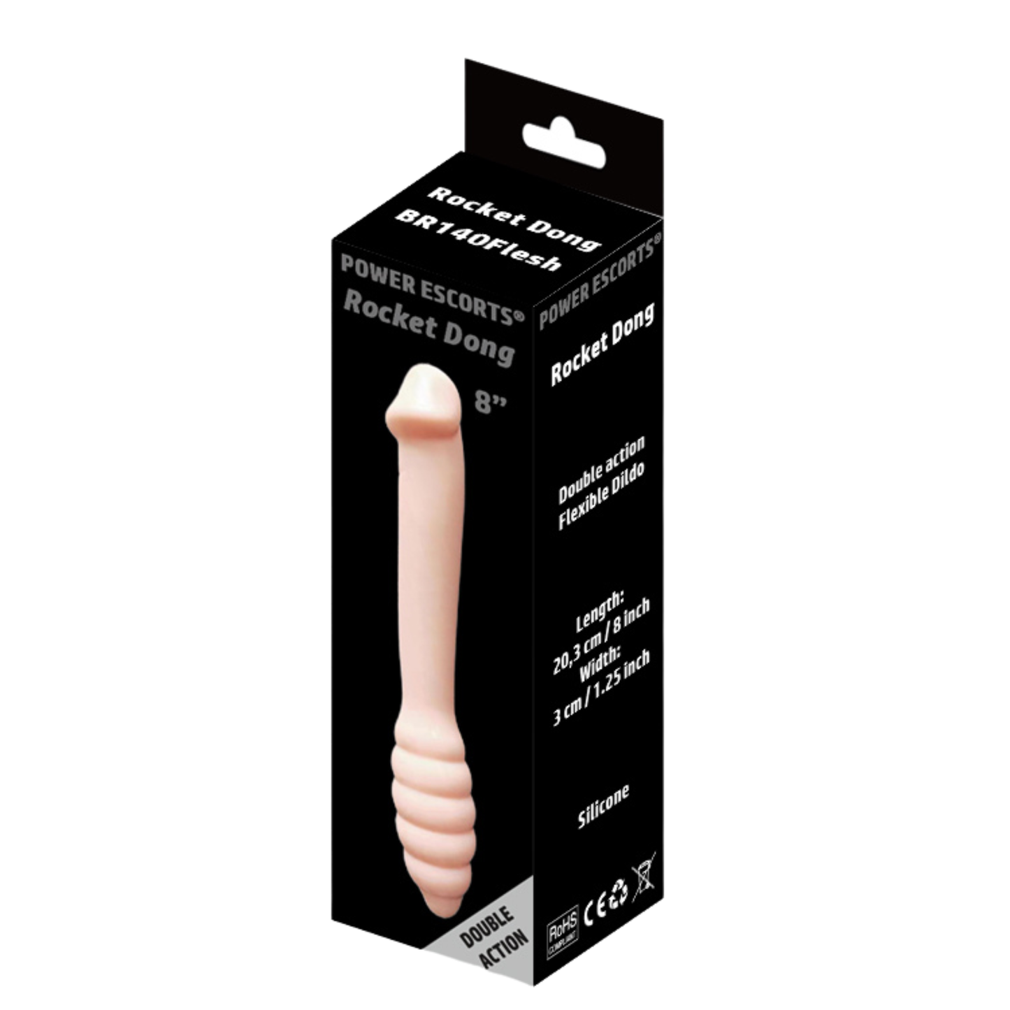 Rocket Dong Dubbelzijdige Dildo – 20,3cm - Beige
