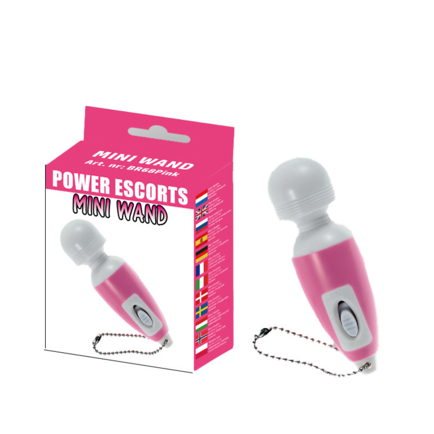 Mini Wand Sleutelhanger – Compacte Massager Vibrator Roze