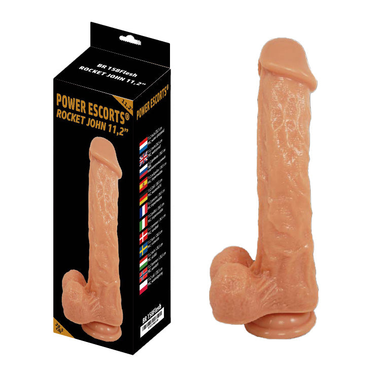 Realistische Dildo met Zuignap – 28,5 cm Flesh