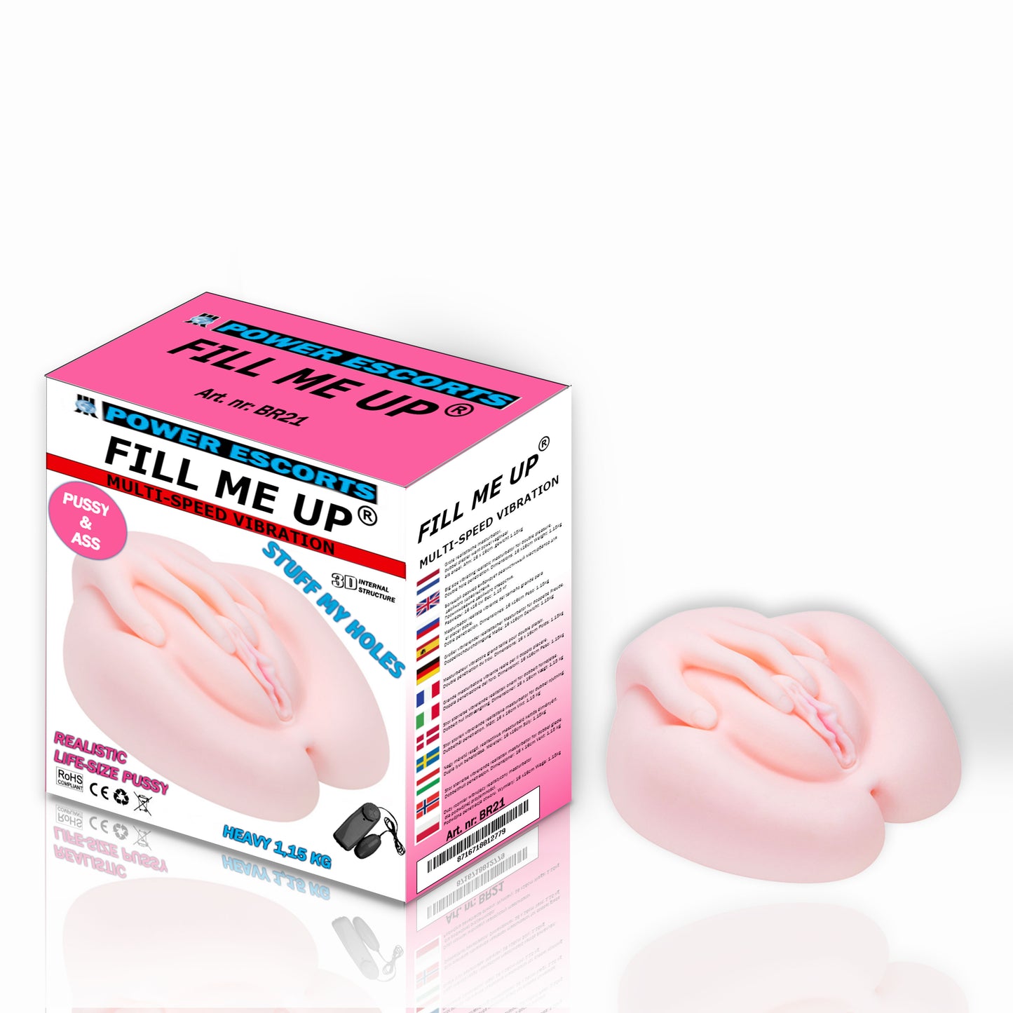 Realistische masturbator met vagina en anus