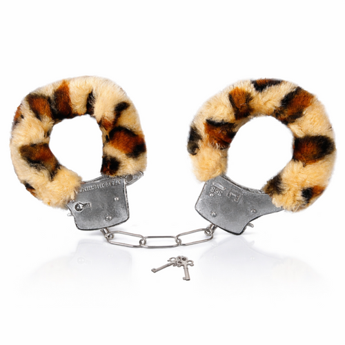 Fluffy Handboeien Met Panterprint