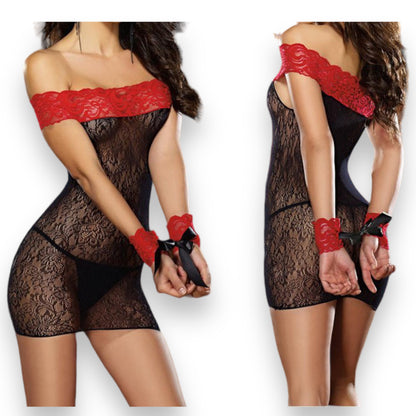 Body Pleasure Ultra Short Sexy Dress – TL07 – Zwart – One Size – Erotisch Mini Jurkje