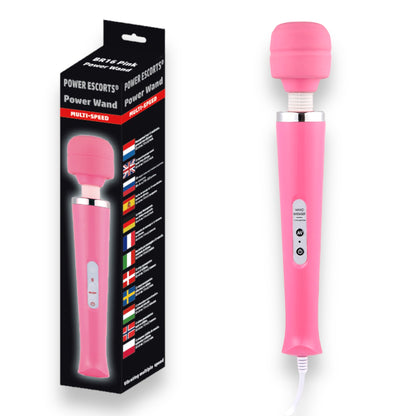 Luxe Wand Massager – Krachtige Vibraties met Bedrade Controle (32,5 cm, Roze)