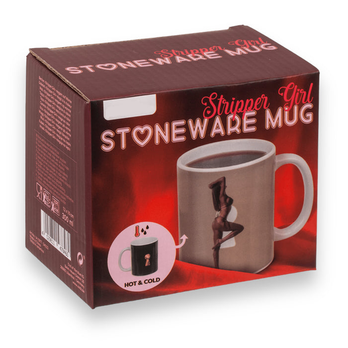 Kinky Pleasure - OB113 - Heat Colour Change - Woman Strippers Drinking Mug - Drank Mok - 300ml - 12x10cm