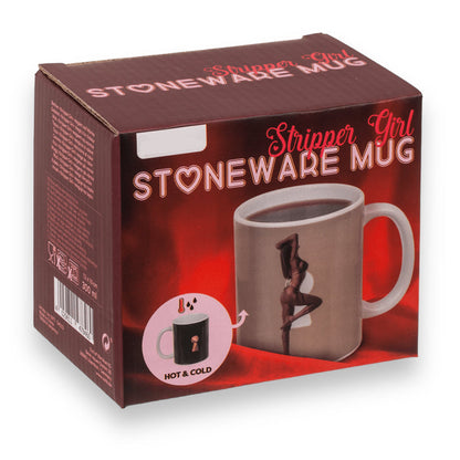 Kinky Pleasure - OB113 - Heat Colour Change - Woman Strippers Drinking Mug - Drank Mok - 300ml - 12x10cm
