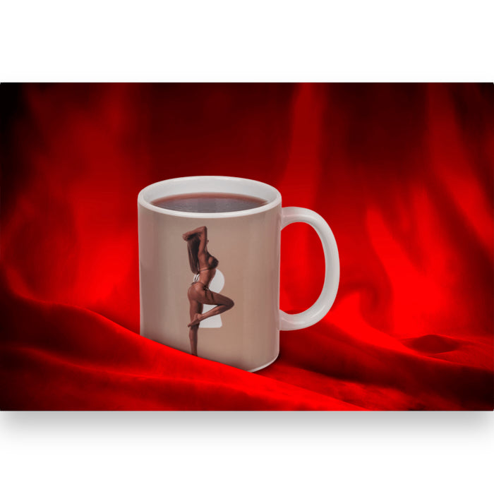 Kinky Pleasure - OB113 - Heat Colour Change - Woman Strippers Drinking Mug - Drank Mok - 300ml - 12x10cm
