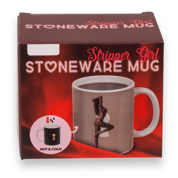 Kinky Pleasure - OB113 - Heat Colour Change - Woman Strippers Drinking Mug - Drank Mok - 300ml - 12x10cm