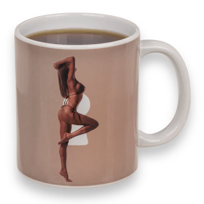 Kinky Pleasure - OB113 - Heat Colour Change - Woman Strippers Drinking Mug - Drank Mok - 300ml - 12x10cm