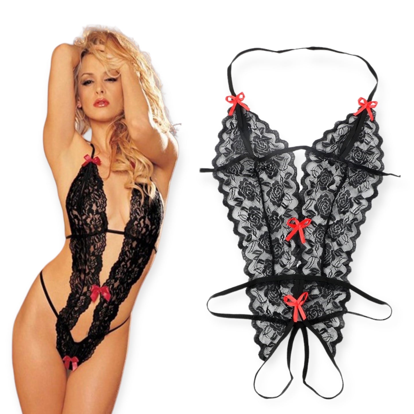 Kinky Pleasure Sexy Lingerie – One Size Fits Most – 4 Kleuren – 1 Piece