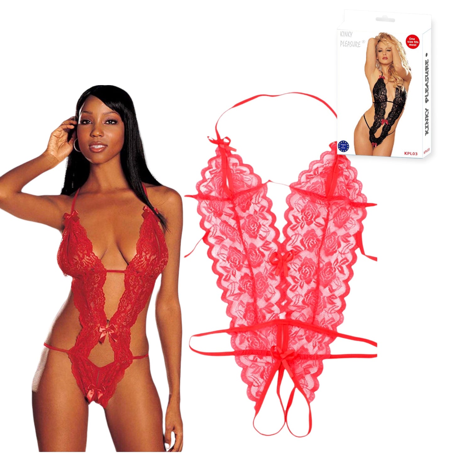 Kinky Pleasure Sexy Lingerie – One Size Fits Most – 4 Kleuren – 1 Piece