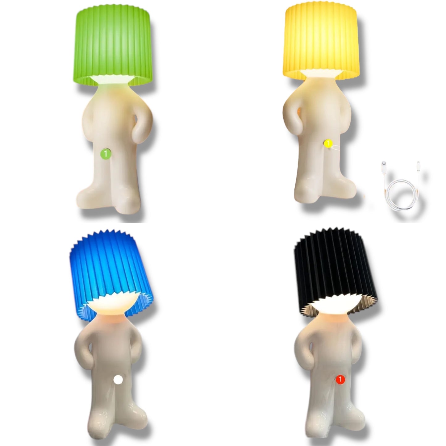 Mr. Lightdick – Ondeugende Tafellamp met Gouden Gloed & USB-C Opladen