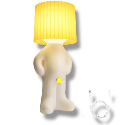 Mr. Lightdick – Ondeugende Tafellamp met Gouden Gloed & USB-C Opladen