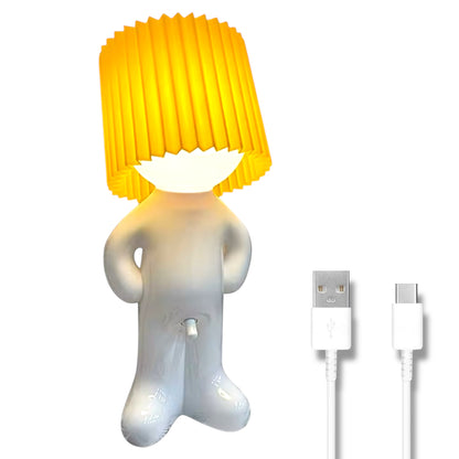 Mr. Lightdick – Ondeugende Tafellamp met Gouden Gloed & USB-C Opladen