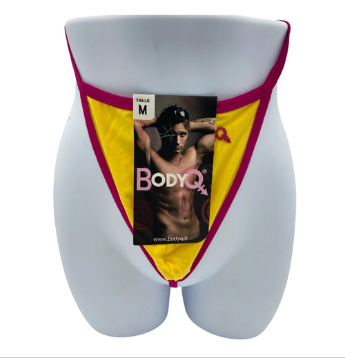 BodyQ Sexy Heren String – Geel/Roze – Erotische Herenlingerie – Maten XS t/m L