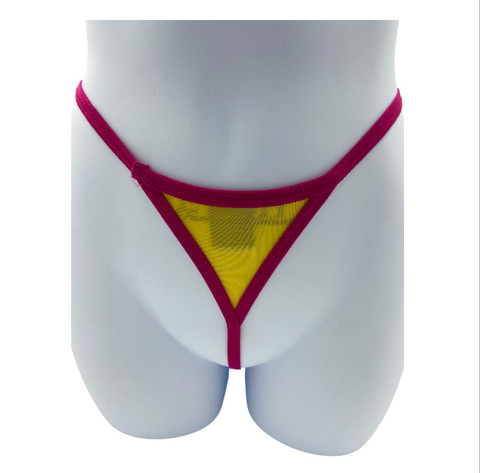 BodyQ Sexy Heren String – Geel/Roze – Erotische Herenlingerie – Maten XS t/m L