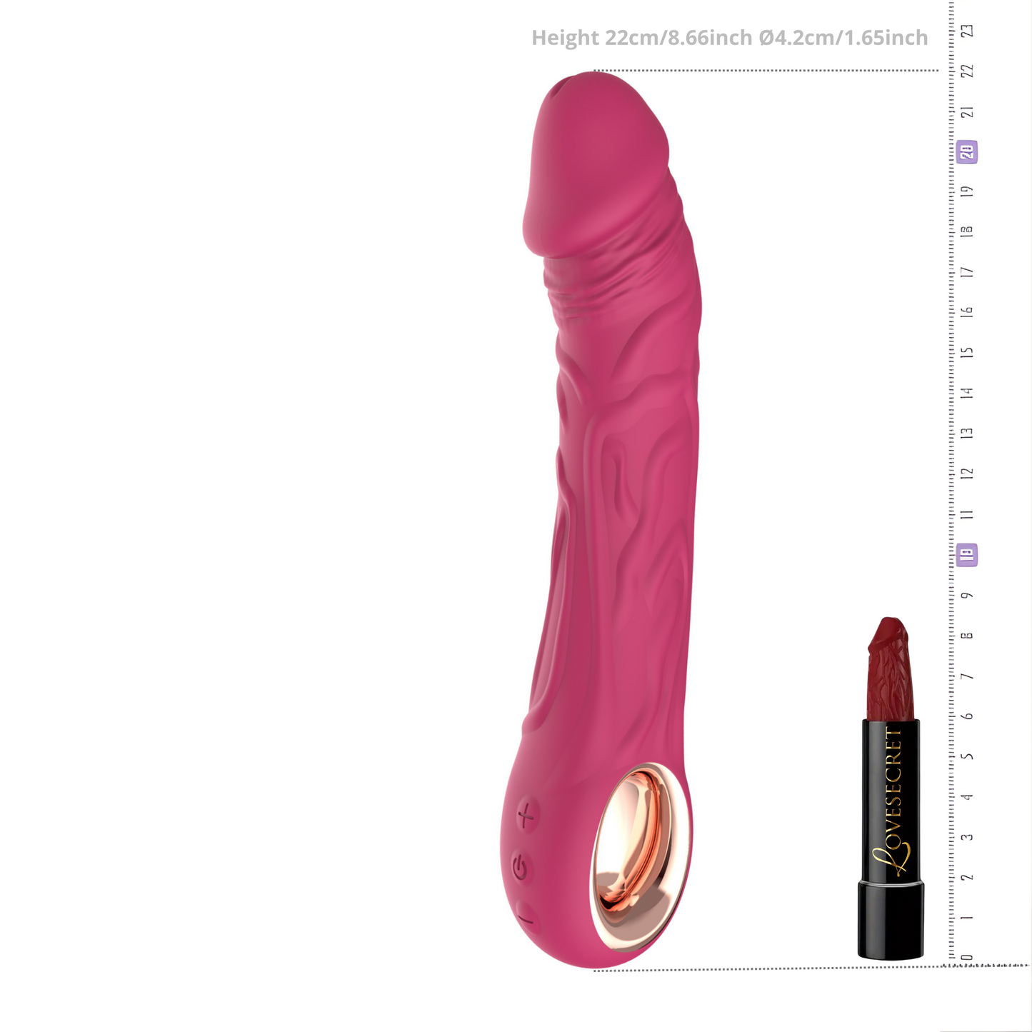 Roze Silicone G Spot Vibrator met 10 Standen 22cm