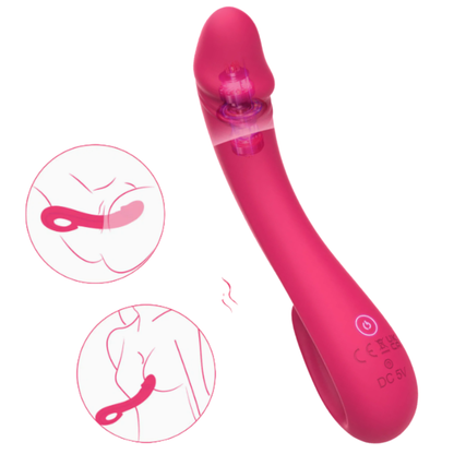 Flexibele G-Spot Vibrator met Handgreep – USB Oplaadbaar
