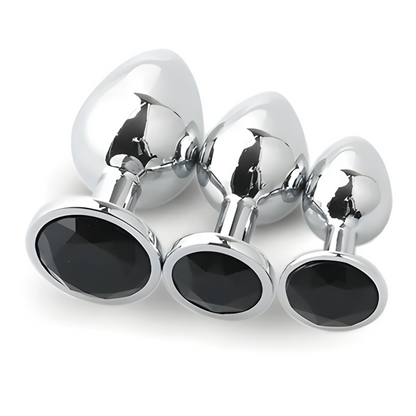 Starters Buttplug Set Met Zwart Kristal