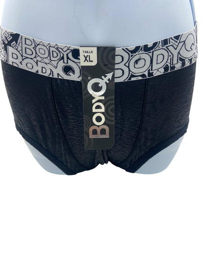 BodyQ Male Lingerie - Sexy Heren Ondergoed Boxer – Zwart met Witte Band | Heren Lingerie S/M/L/XL