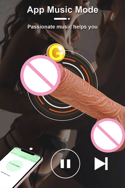 Realistische Vibrator Met Hitte Functie App Bestuurbaar 21.5cm