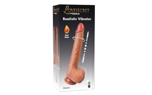 Lovesecret Premium – LS04 – Realistische Vibrator met Grote Ballen – App-Controlled & Verwarmd – Huidkleur