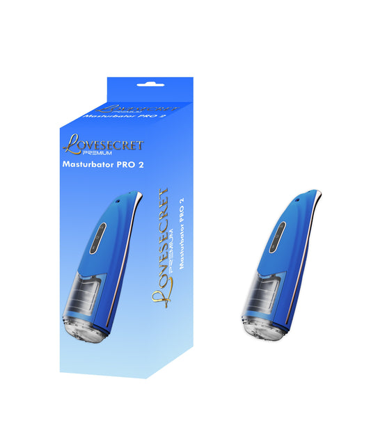 Lovesecret Premium – LS06 – Masturbator Pro 2 – Blauw – Mega Size – Oplaadbaar & Waterdicht