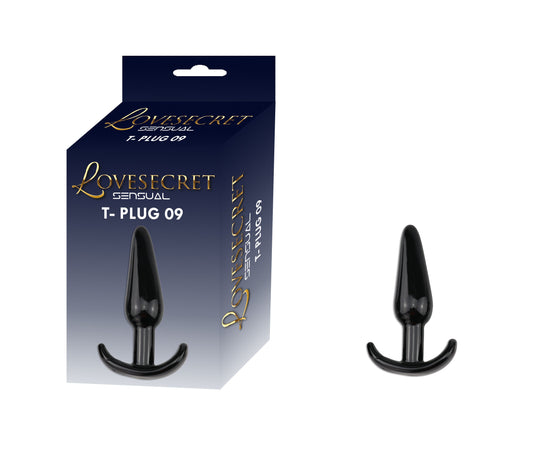 Lovesecret LS18 T-Plug 09 Zwart – Anal Plug – 12,3 cm – Flexibel & Veilig – T-vormige Basis – Voor Beginners en Gevorderden
