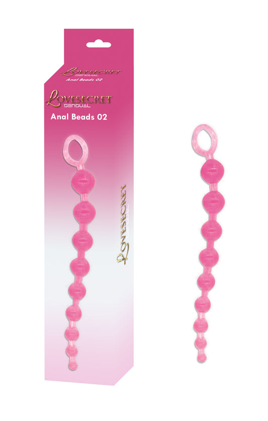 Lovesecret Sensual LS25 Anal Beads Roze – 30 cm – Flexibele Silicone Anaalketting – Max Ø 3,5 cm – Voor Beginners & Gevorderden