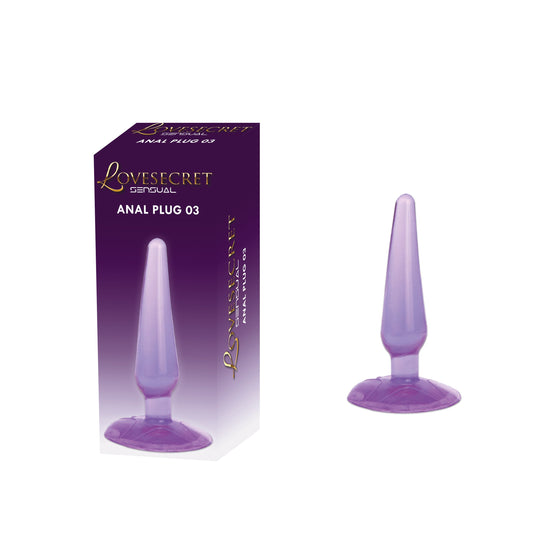 Lovesecret Sensual – Anal Plug 03 Purple – Anal Plug met Zuignap - LS29