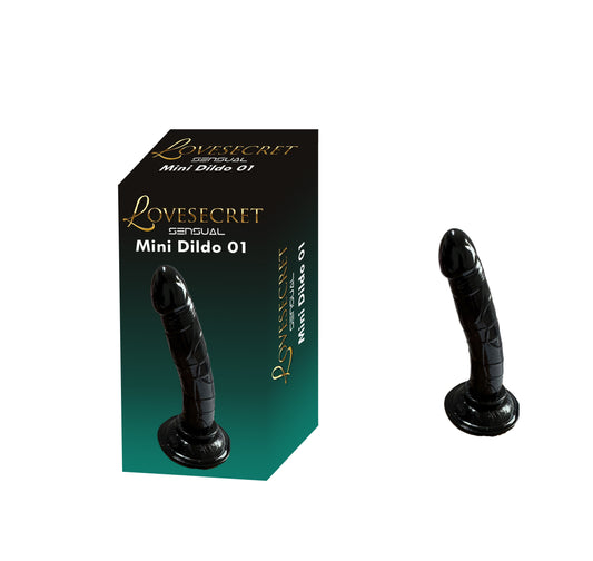 Lovesecret Sensual – LS30 – Mini Dildo 01 Black – Realistische Mini Dildo met Zuignap