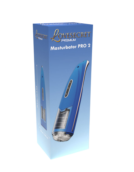 Lovesecret Premium – LS06 – Masturbator Pro 2 – Blauw – Mega Size – Oplaadbaar & Waterdicht