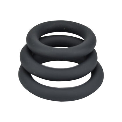 Silicone Extra Thick Cockring 3-Pack – Zwart | Extra Stimulerend & Comfortabel