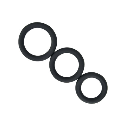 Silicone Extra Thick Cockring 3-Pack – Zwart | Extra Stimulerend & Comfortabel