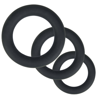 Silicone Extra Thick Cockring 3-Pack – Zwart | Extra Stimulerend & Comfortabel