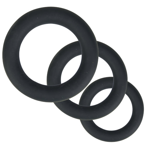 Silicone Extra Thick Cockring 3-Pack – Zwart | Extra Stimulerend & Comfortabel