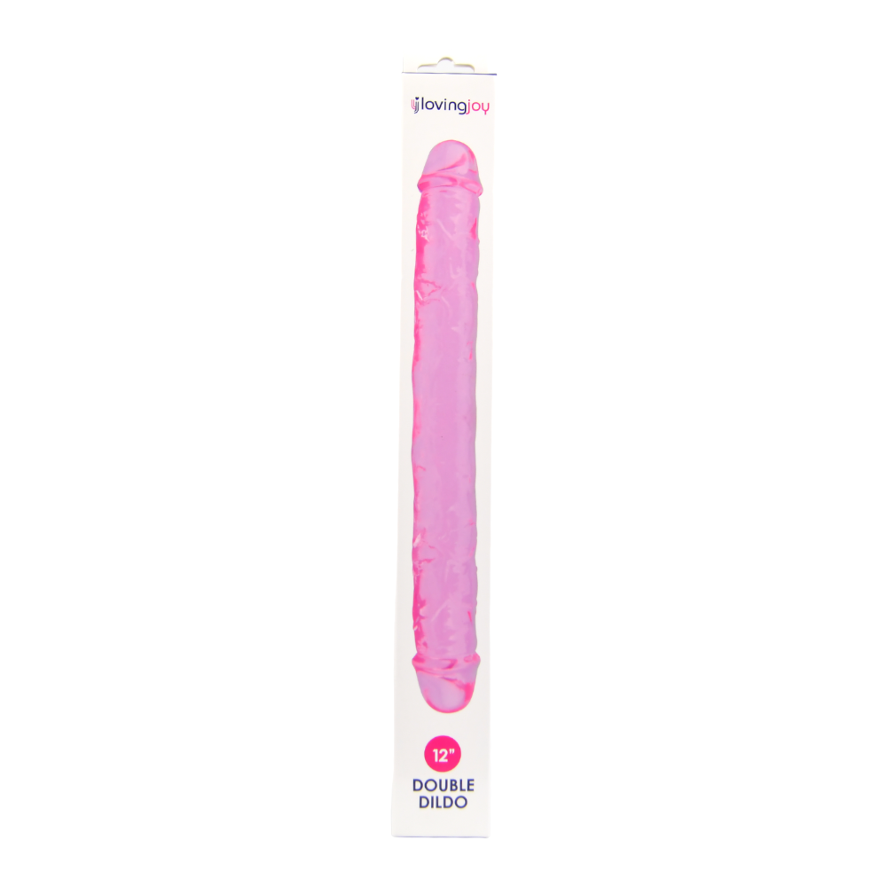 Loving Joy - 12 Inch Dubbele Dildo – Jelly Pink – 30 cm – N11949