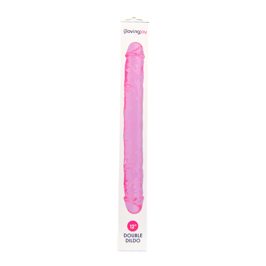Loving Joy - 12 Inch Dubbele Dildo – Jelly Pink – 30 cm – N11949