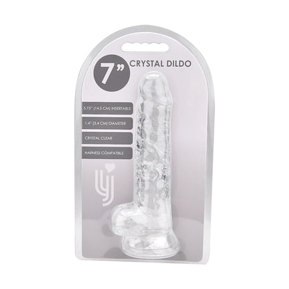 Realistische Dildo met Ballenen Zuignap – Transparant – 19 cm Inbrengbaar – N12186