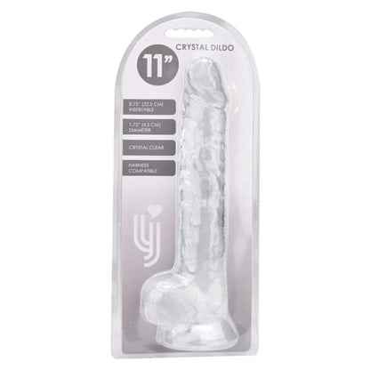 Loving Joy - 11 Inch Clear Realistic Dildo With Balls - 28 CM - N12189